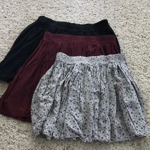 Set of 3 flowy skirts (Brandy Melville)